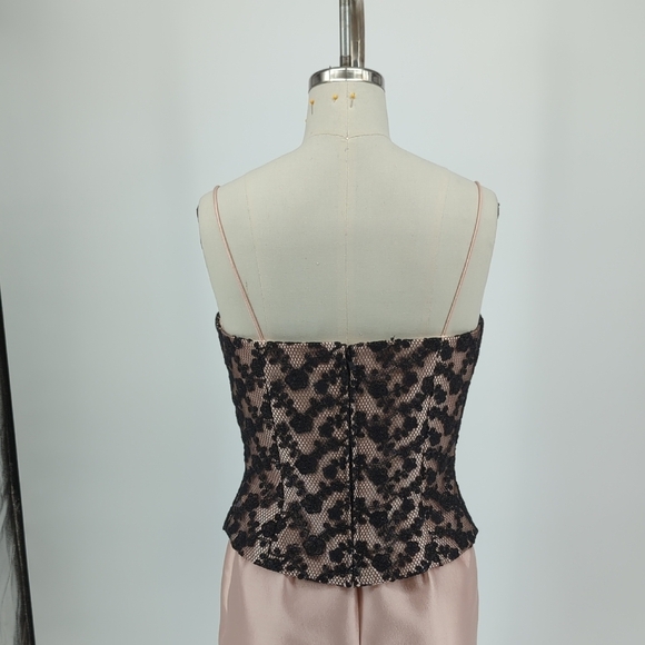 Stanley Korshak Lace Satin Silk Dress Blazer Suit Pink Size Small preppy french - Picture 8 of 16